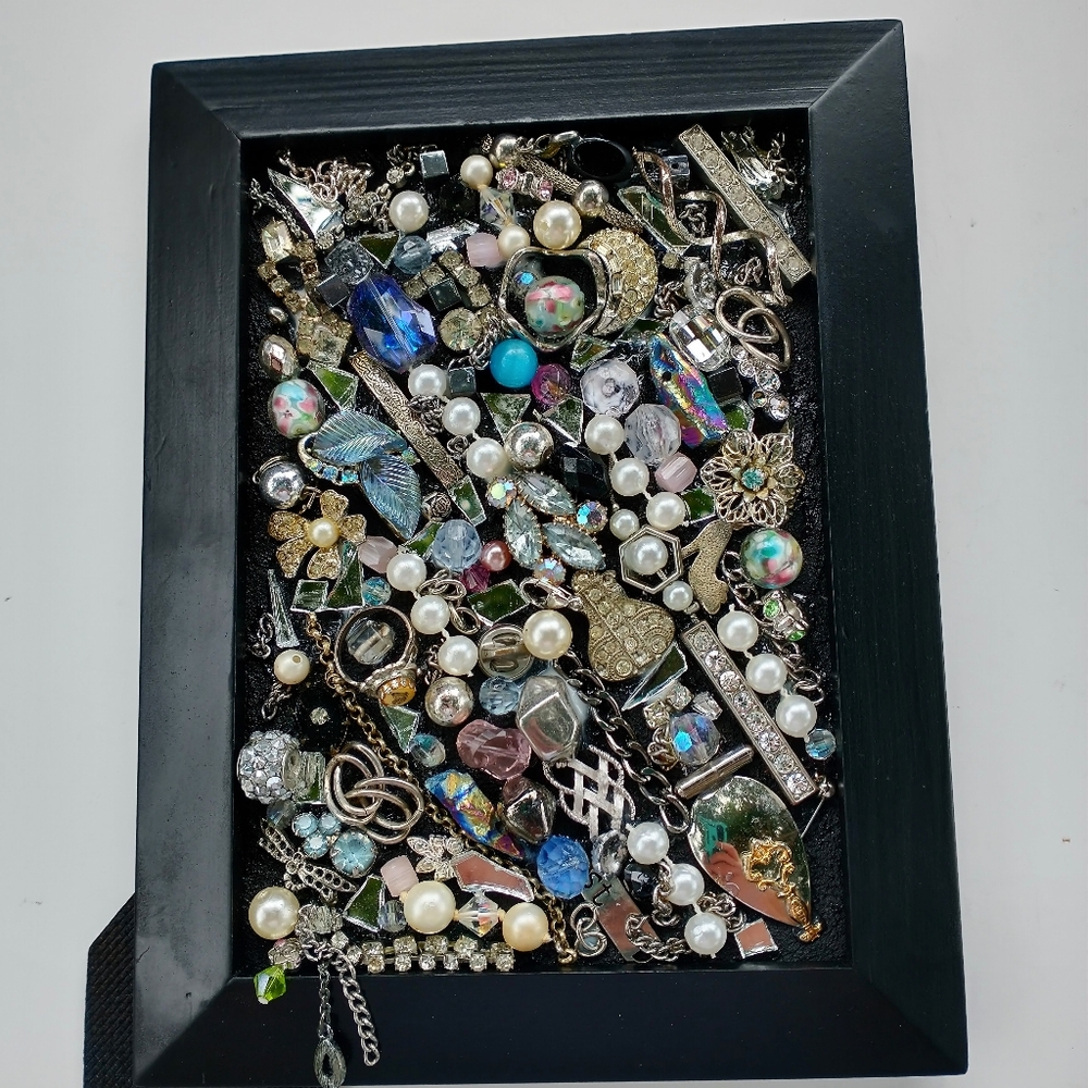 Home Decor Mosaic Vintage silver jewelry wall art hand crafted mosaics upcycled…